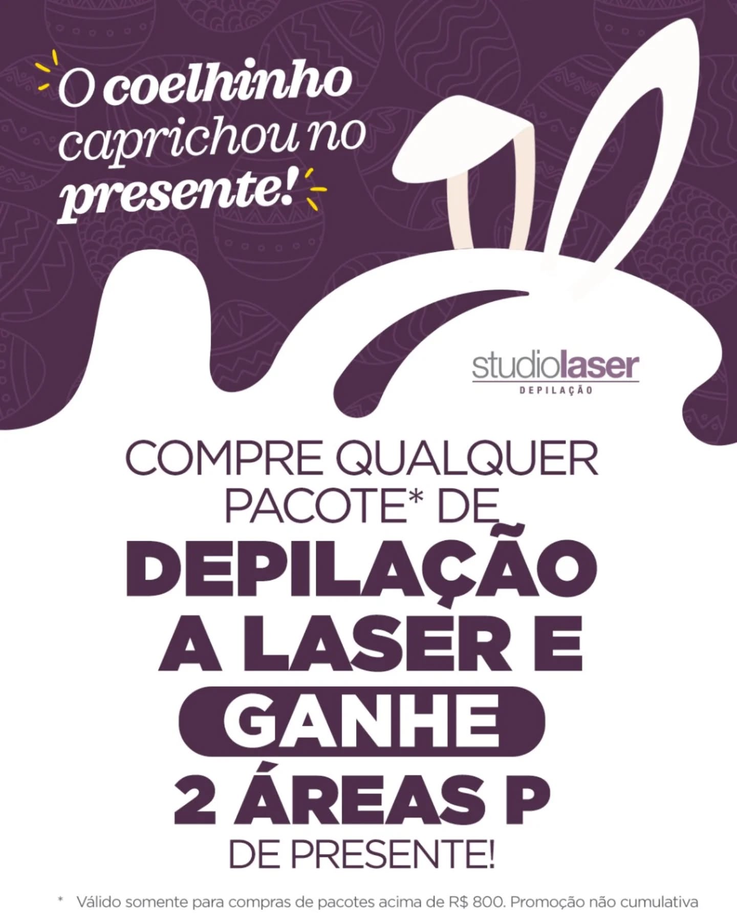 Páscoa Studio Laser: Promoção Especial Studio Laser!
