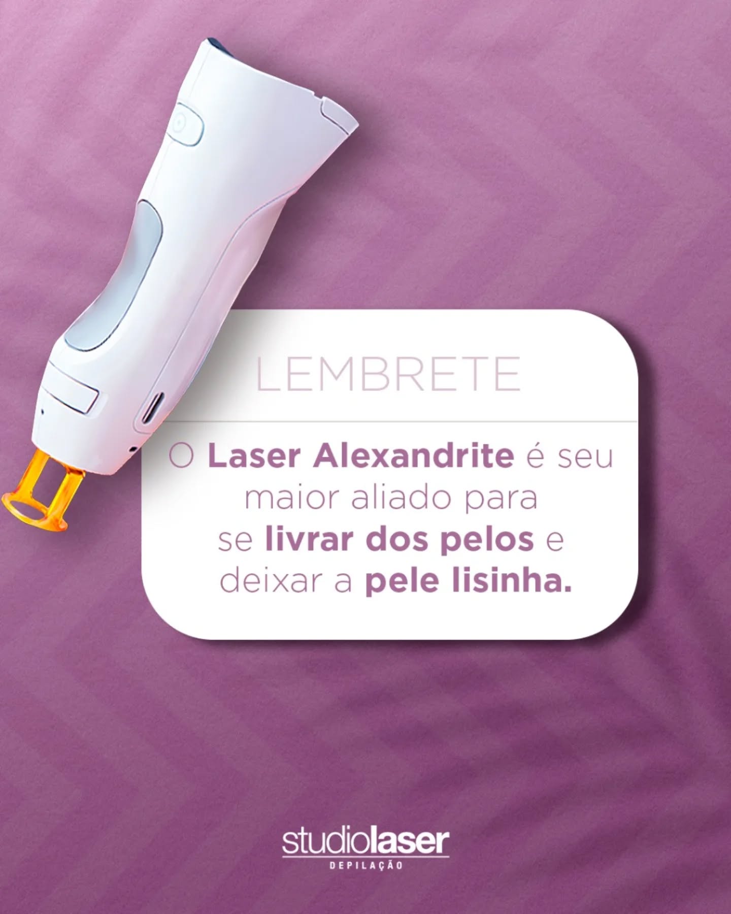 Adeus pelos: pele lisa com laser Alexandrite!