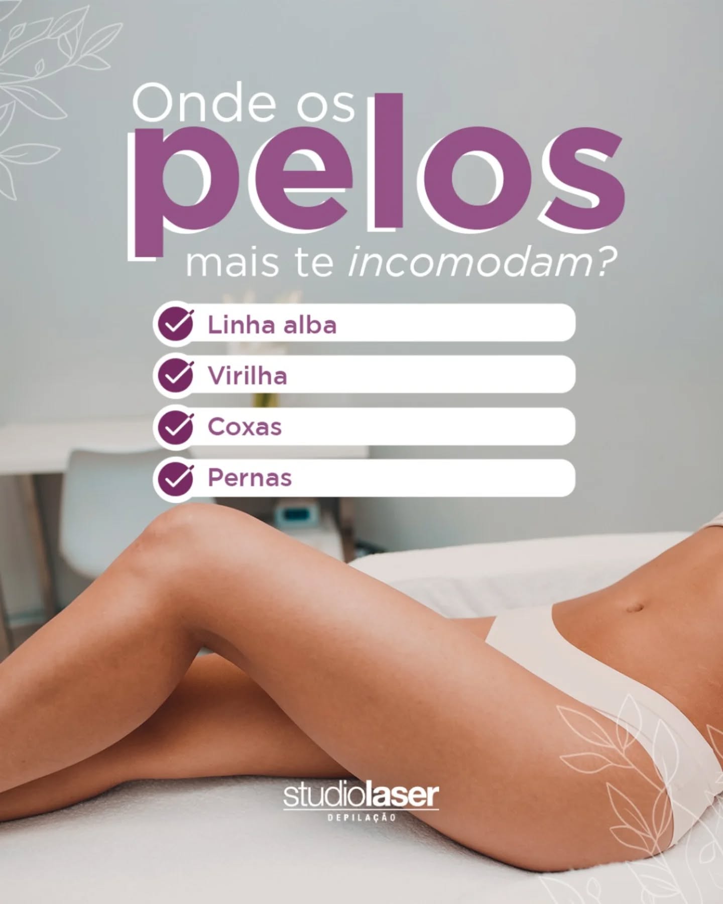 Pele Lisinha e Livre de Pelos com Laser Alexandrite!