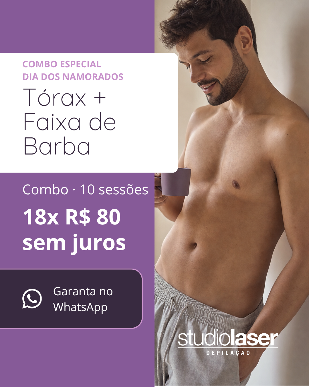 Combo Para Ele - Tórax + Faixa de Barba - 18x R$ 80 sem juros