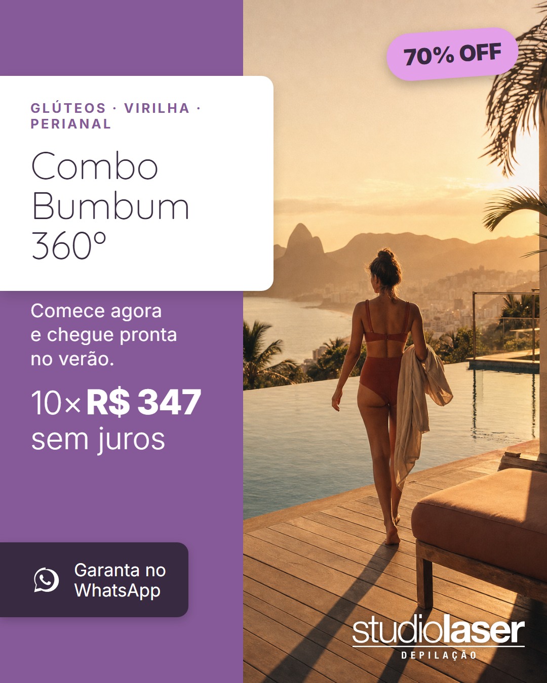 Últimos dias: Combo Bumbum 360º com 70% OFF!